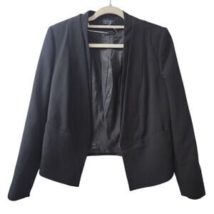 Topshop Cropped Open Front Point Front Blazer Size 8
